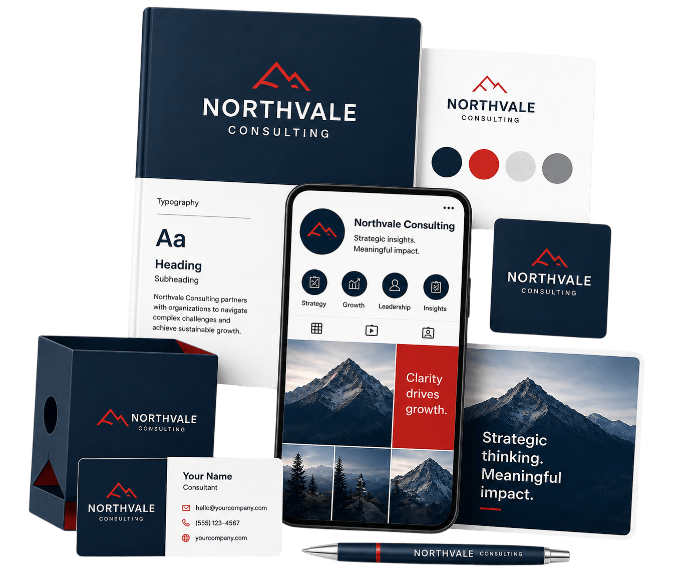 Northvale Consulting brand identity system